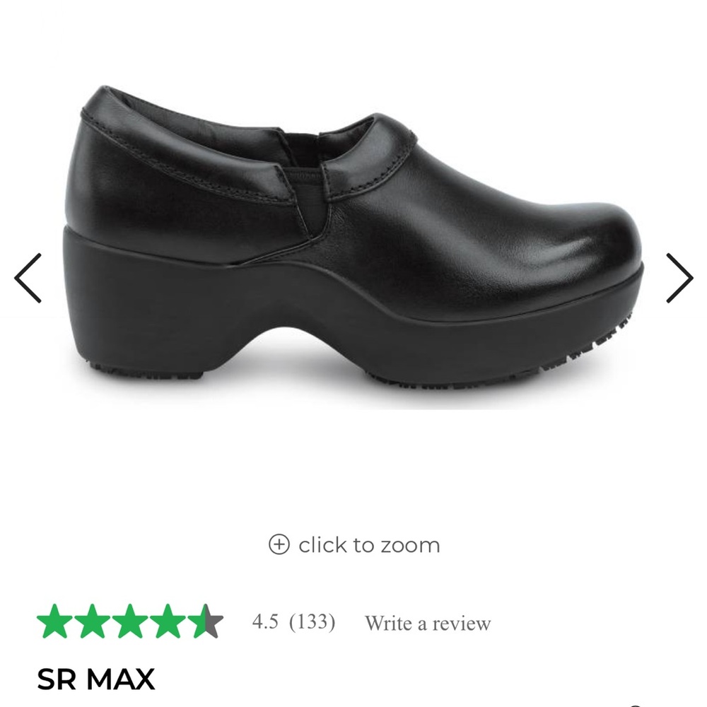 Black Leather Mules with Rocker Sole
